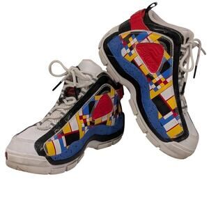 Fila Grant Hill 2 Ludi White Black Gold Classic Athletic Basketball Shoes Boys